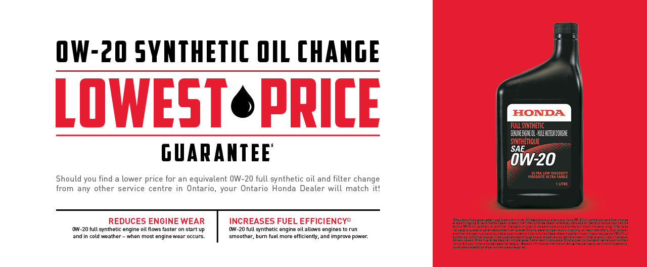 Full synthetic oil discount change price